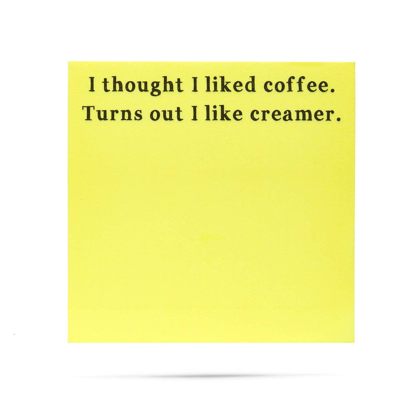 Pensé que me gustaba el café, resulta que me gustan las notas adhesivas con crema.