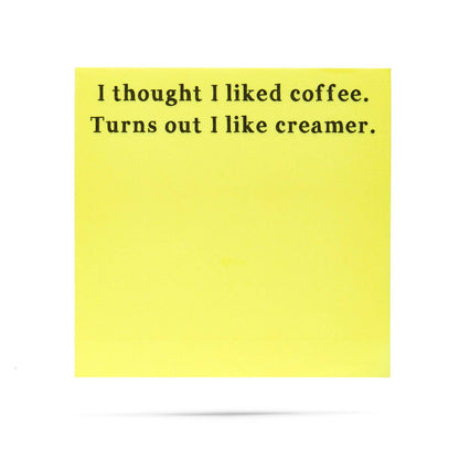 Pensé que me gustaba el café, resulta que me gustan las notas adhesivas con crema.