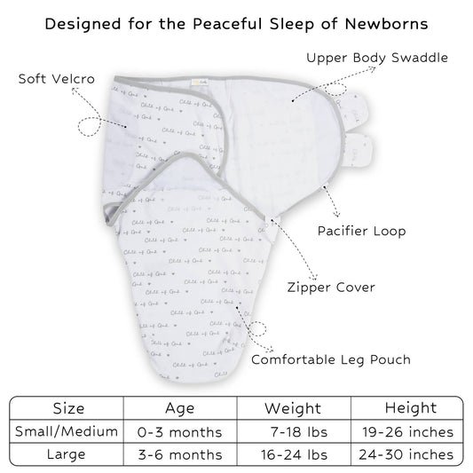 Child of God Baby Sleep Swaddle 100% Organic Cotton
