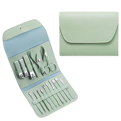 The American Gift Company (TAGCO) - Set profesional de manicura y pedicura de acero inoxidable de 16 piezas