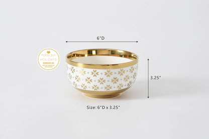 Small Bowl Gold Trim
