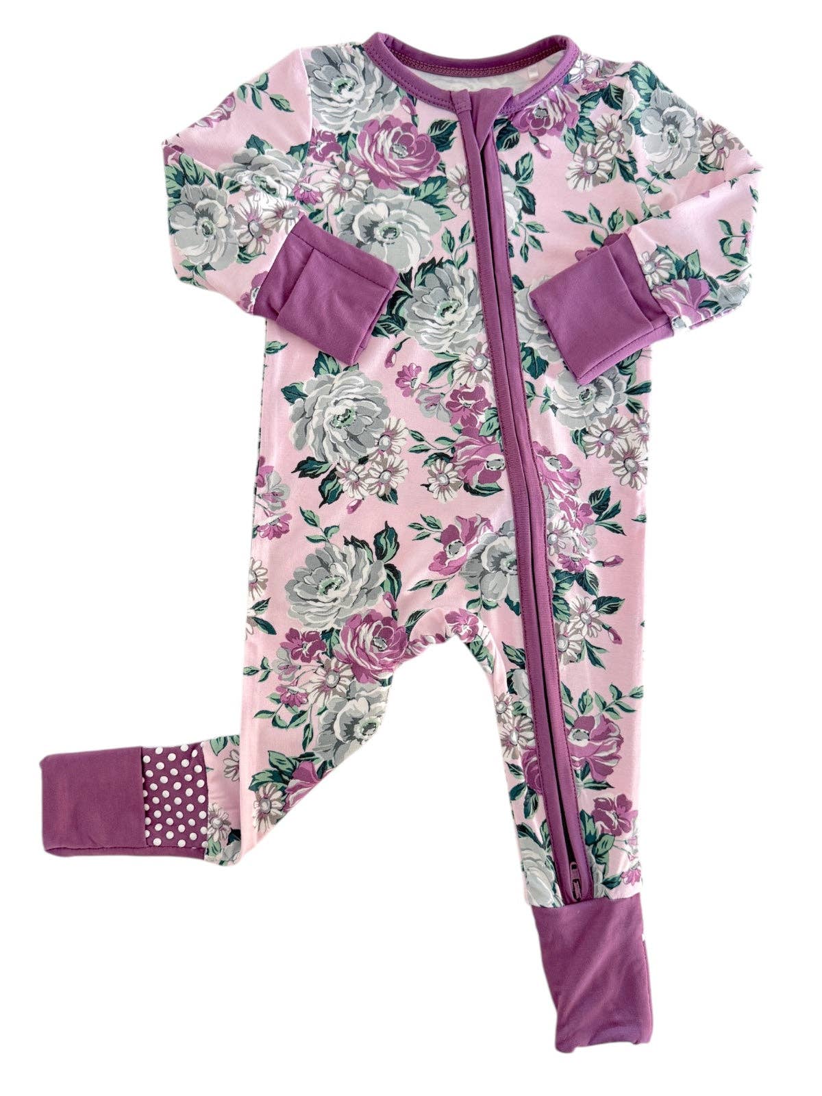 2-Way Zip Romper, Blissful Blossoms: 6 - 12 mo.