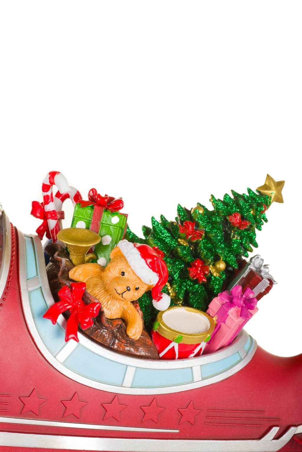 Red Led Airplane Snow Globe With Gifts & Decorations