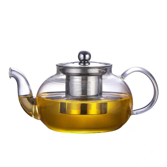 Glass Teapot With Stainless Steel Infuser and Lid (40oz.)