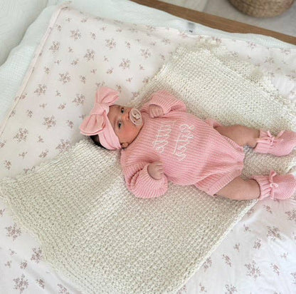 'Little Sister' Announcement Romper | Peony