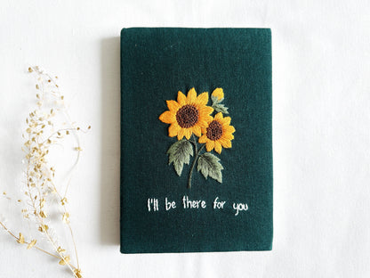 Handmade Journal with Cute Embroidery & Inspirational Quote, Collection Rory