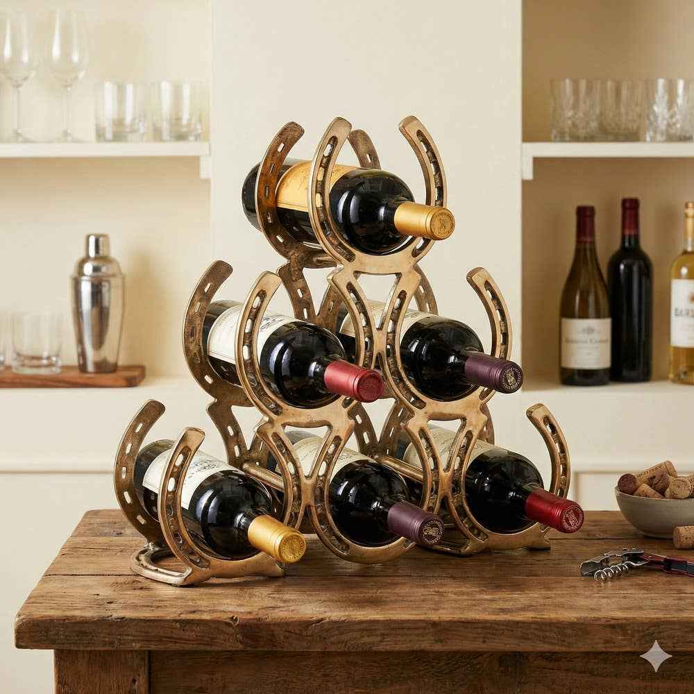 Textured Horseshoe 6-Bottle Holder