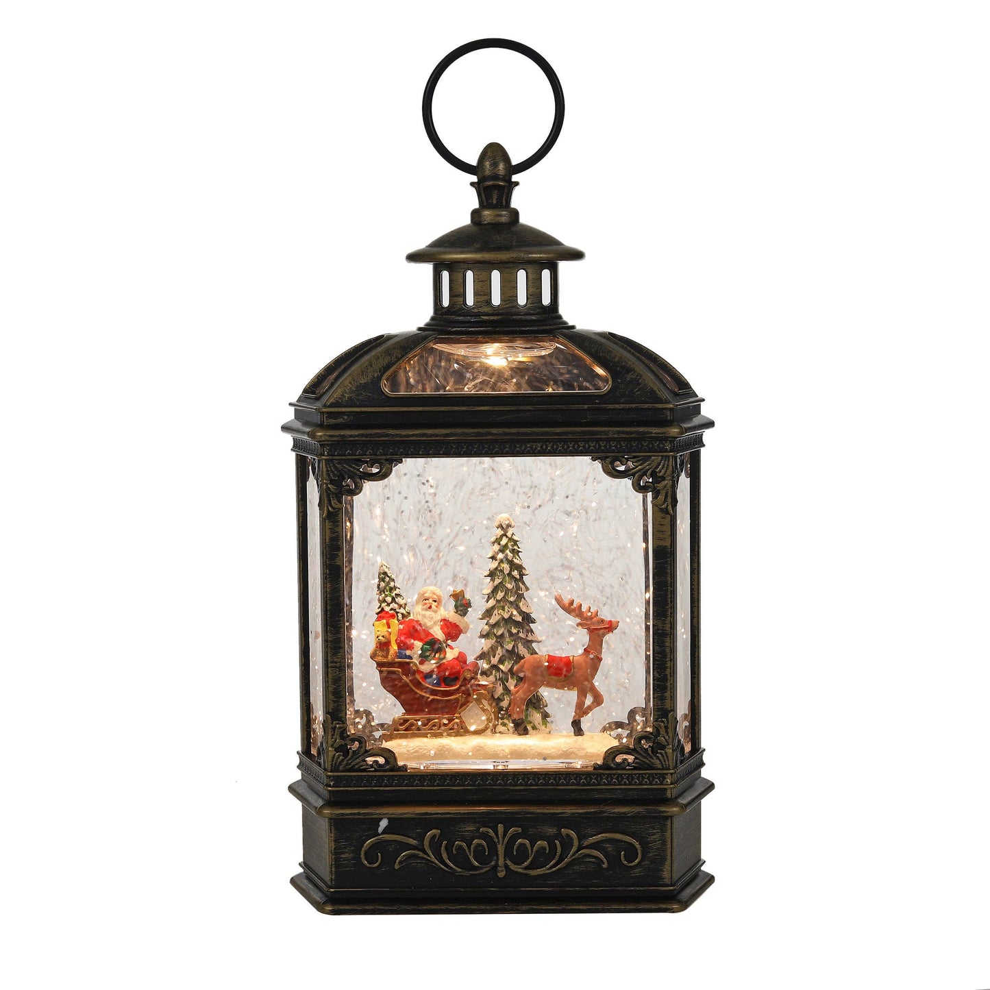 Christmas Vintage Snow Globe Lantern