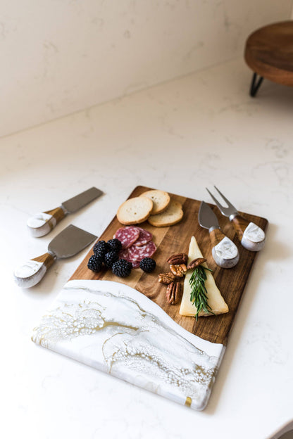 Resin Coated Cheese Knife Set of 4