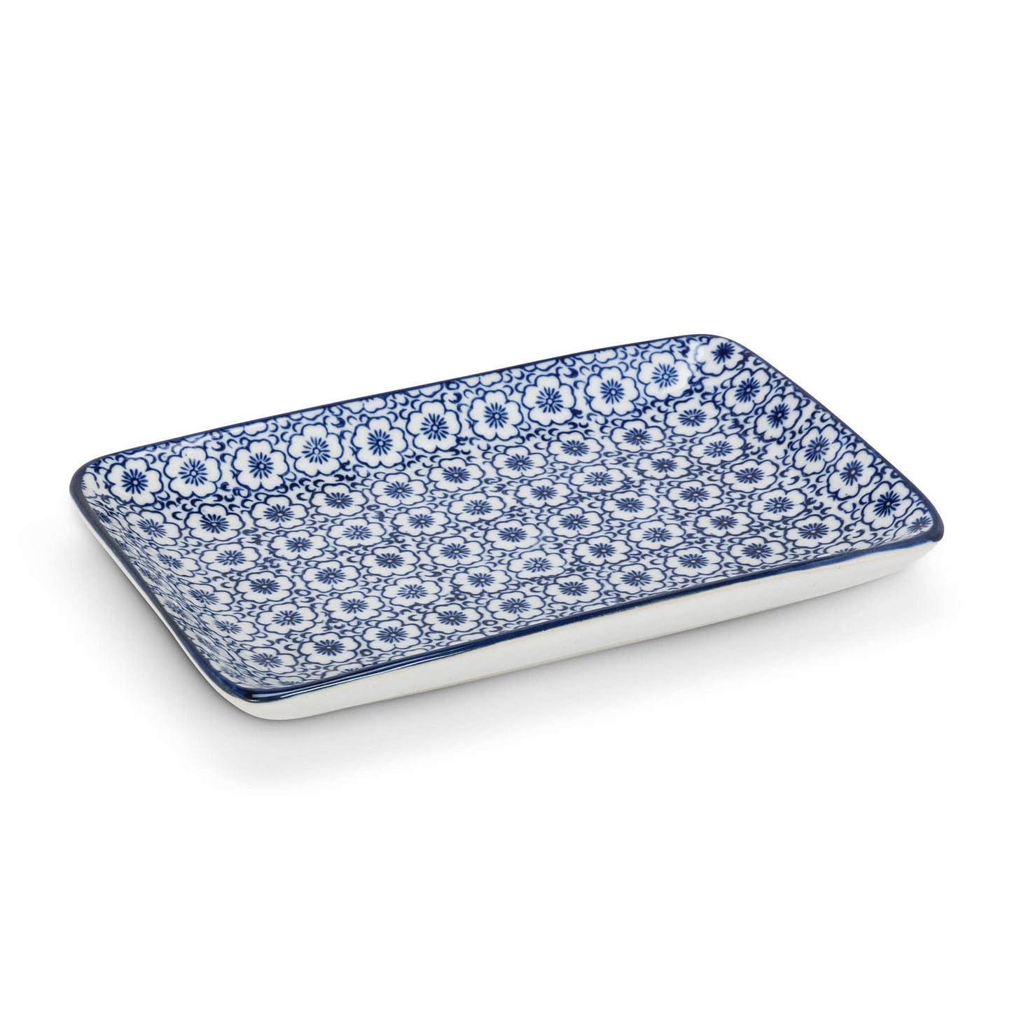 Blue/White Lg Rectangular Plate-Assorted-Sold Separately