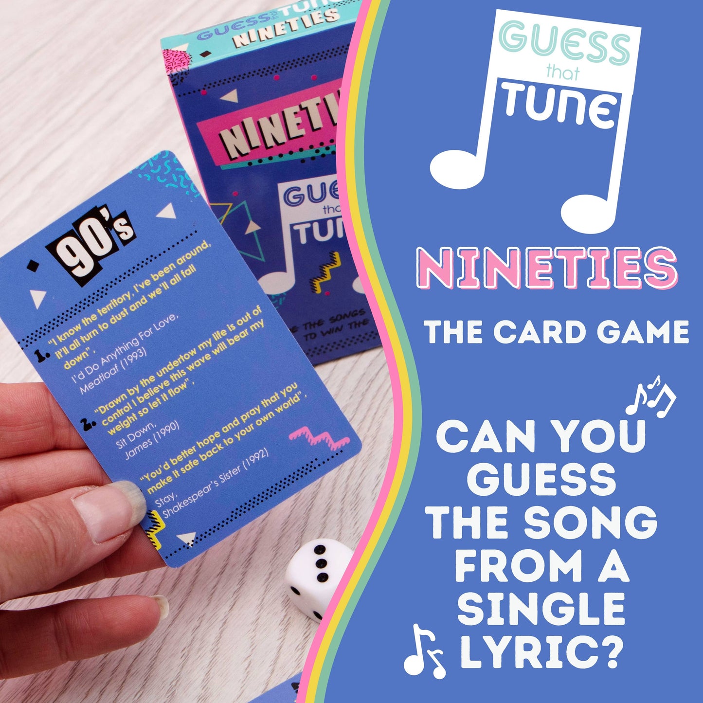 Nineties Guess That Tune - Music Quiz Family/Party Card Game