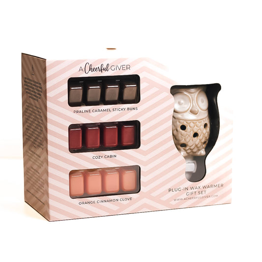 A Cheerful Giver - Owl Plug-In Wax Warmer Gift Set