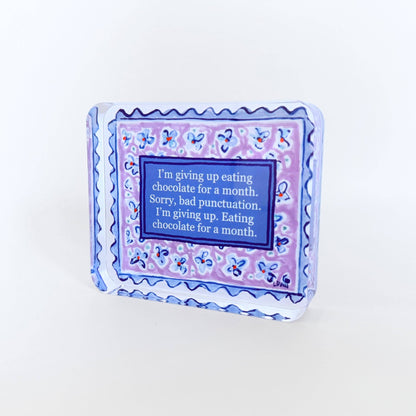 Eating Chocolate Acrylic Block