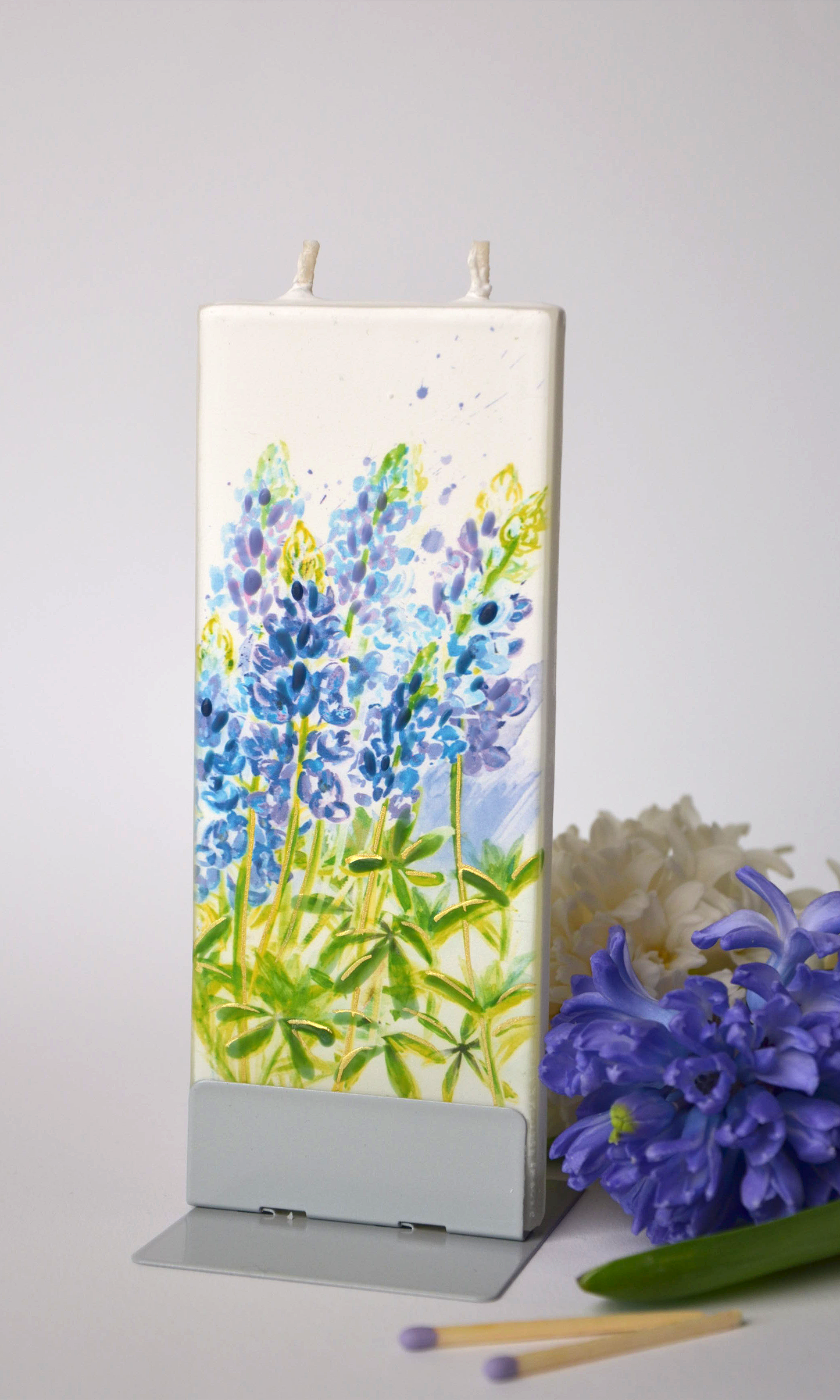 Flat Handmade Candle-Bluebonnet