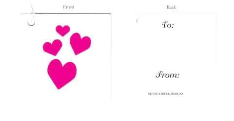 Hearts gift tag sold separately