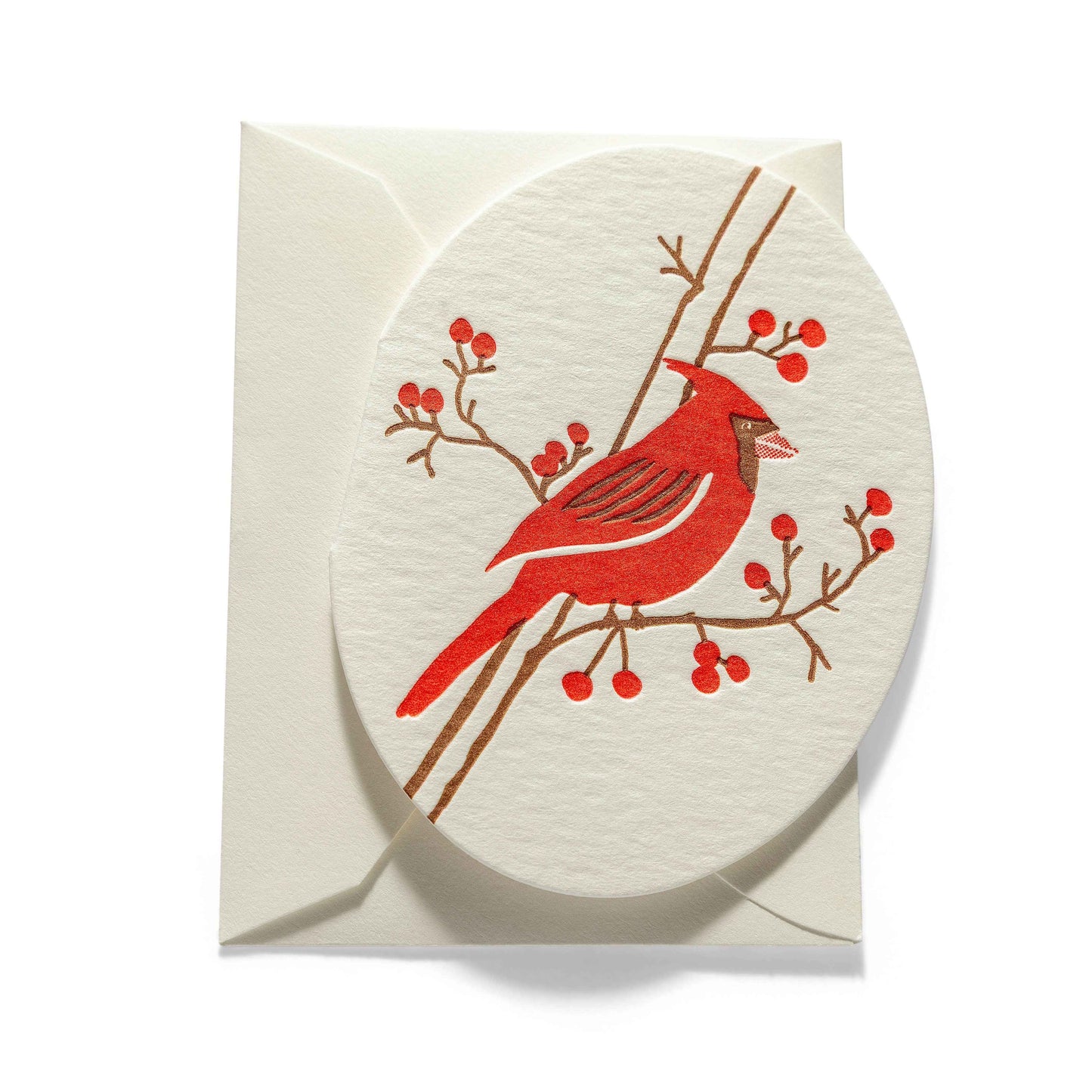Mini Letterpress Enclosure Card | Cardinal