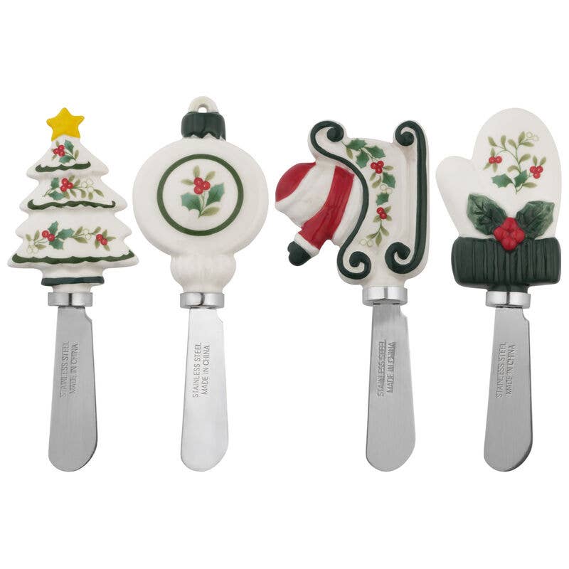 Winterberry Figural Spreaders S4 Assorted Giftbox