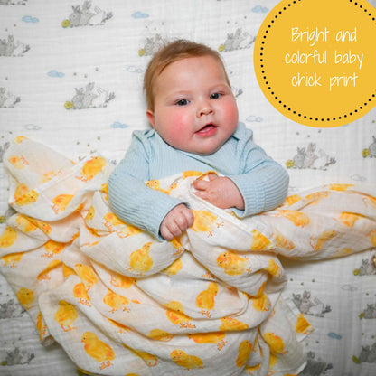 LollyBanks - Peep Peep Baby Muslin Swaddle Blanket