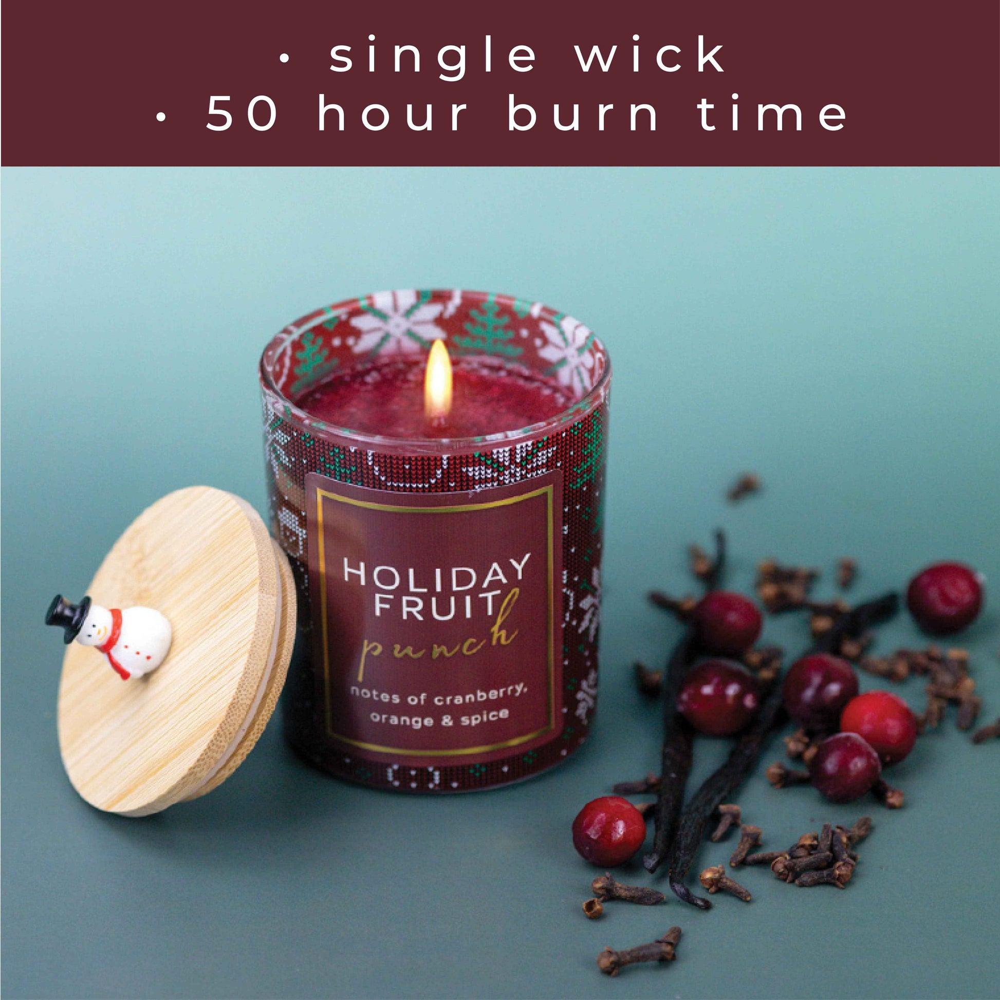 Holiday Fruit Punch – 10oz Holiday Scented Gift Candle