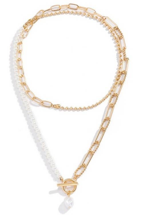 JOSSLYN de wall to wall - COLLAR DE DOBLE CAPA CON PERLAS MIXTAS | 40NK9460