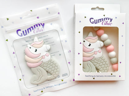 Llama Teether Ring Wood and Silicone