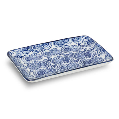 Blue/White Lg Rectangular Plate-Assorted-Sold Separately