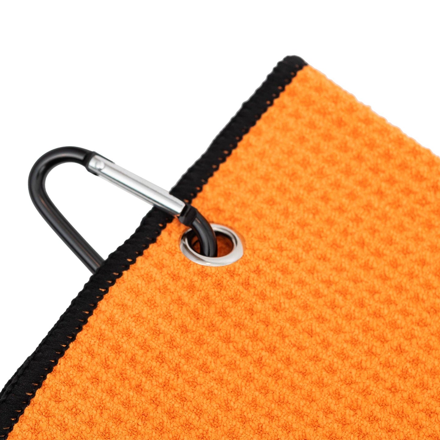 Golf Towel | Absorbent Golf Bag Towel with Carabiner: Black