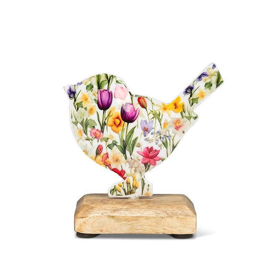 Flower Bird on Base-4"H