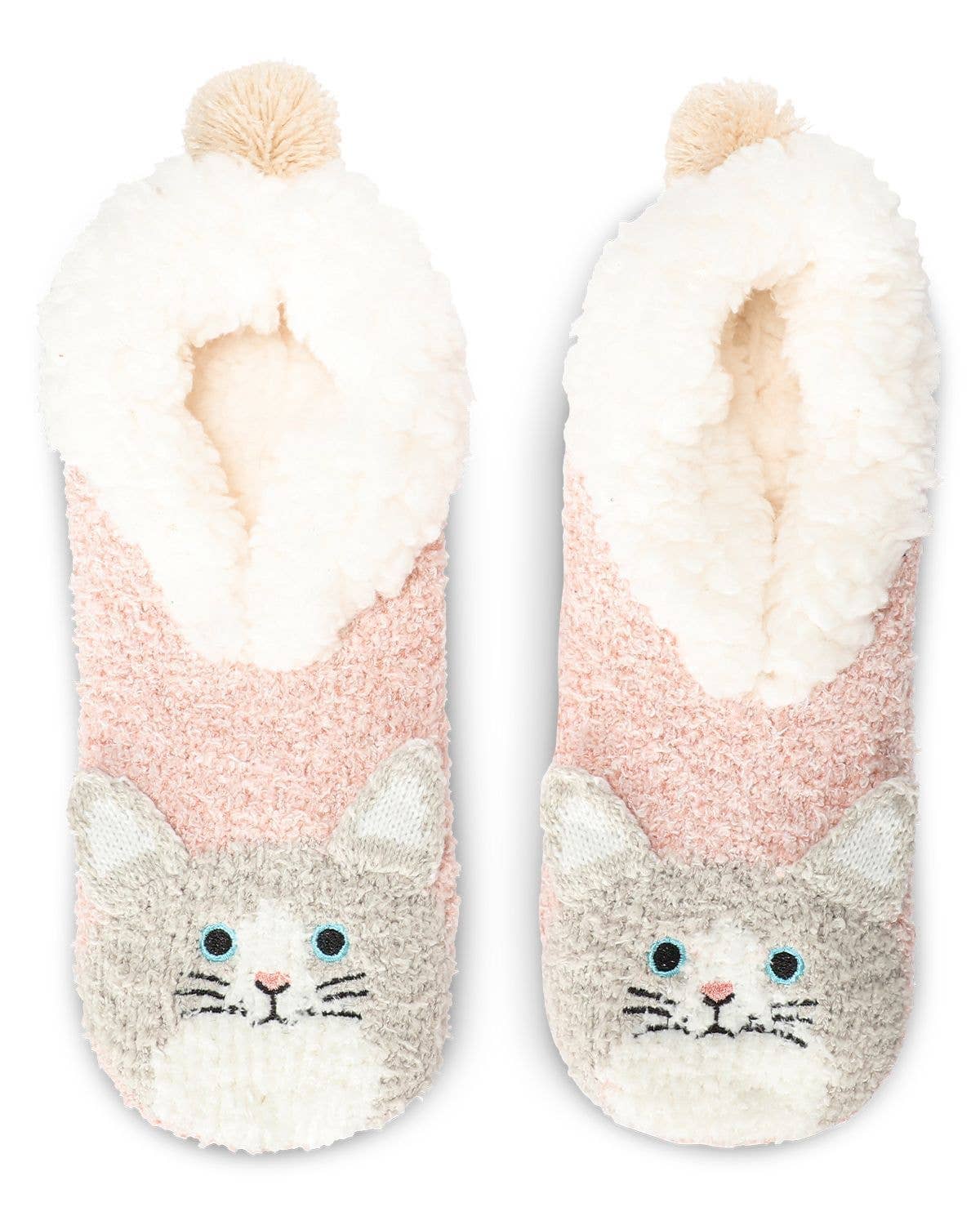 Memoi Kitty Embellished Plush Lined Slipper