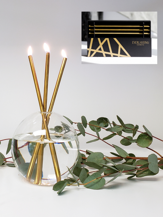 Gold Everlasting Candles – Reusable Steel Oil Candles