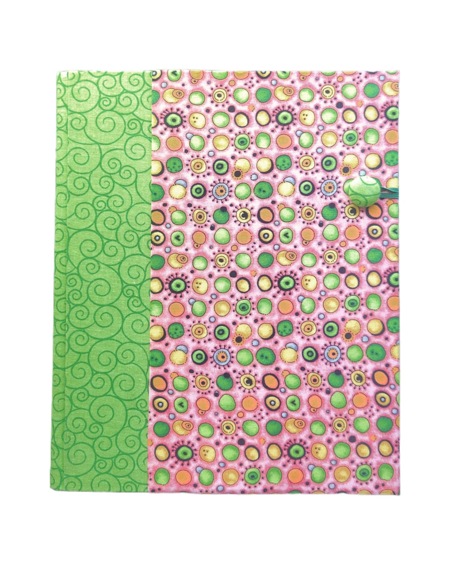 Fabric Covered Hardcover Notebook Composition Book Cover - Googly Eyes