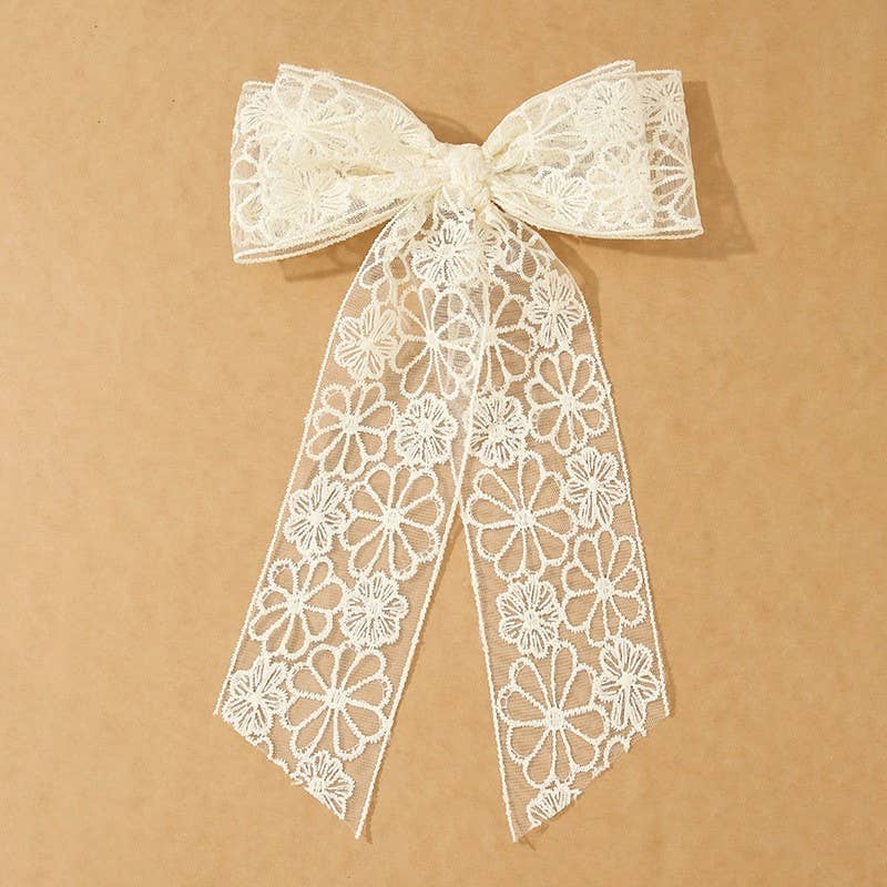JOSSLYN de wall to wall - HERMOSAS HERMOSAS PINZAS PARA EL CABELLO CON LAZO DE ENCAJE FLORAL DE ORGANZA | 40H923
