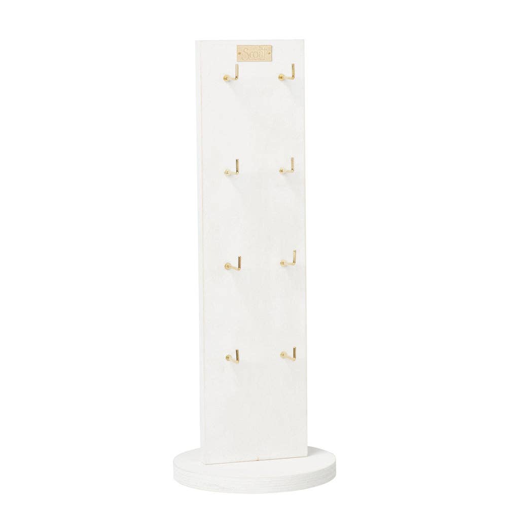Narrow White Spinning Counter Display