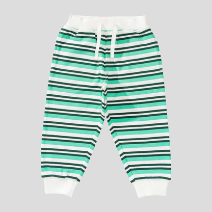 Polo Shirt with Striped Jogger Set for Toddler Boys: 3-4Yrs