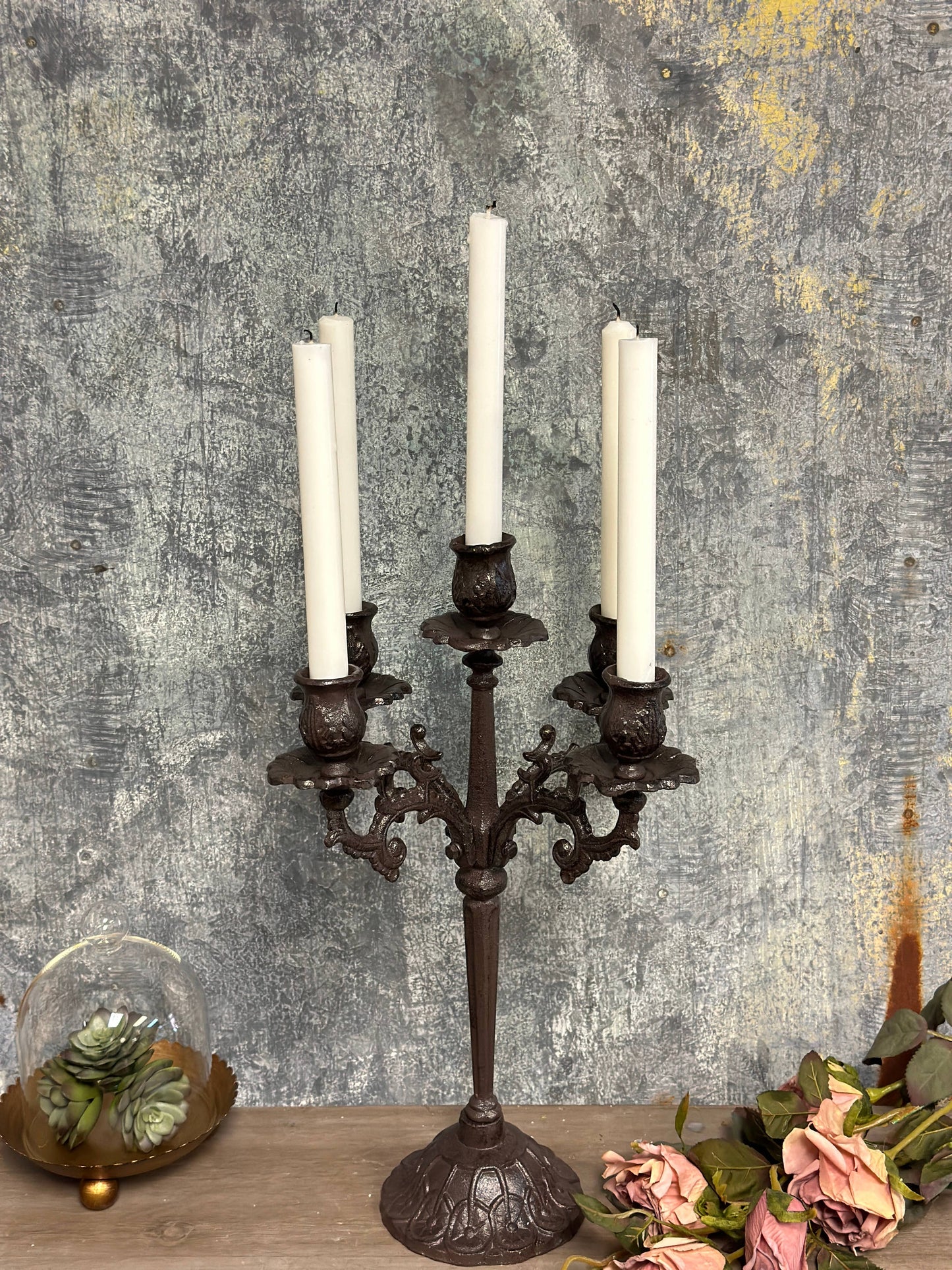 Vagabond Vintage - Heavy Duty Cast Iron Candelabra
