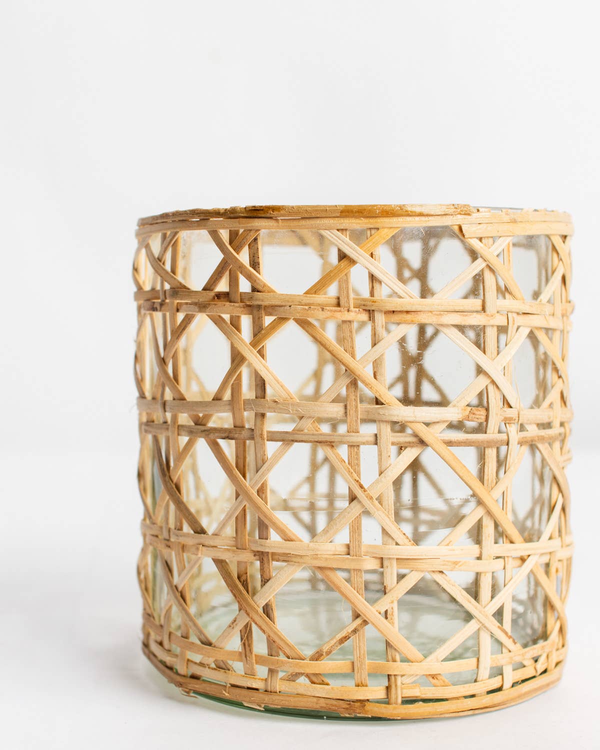 Mia Cane Candle Holder 4x4.25