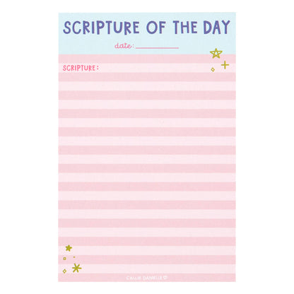 Scripture of the Day Pink 4x6 Notepad