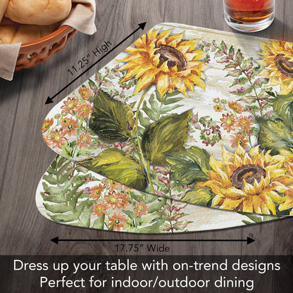 Sunflower Wedge Reversible Flexible Placemat