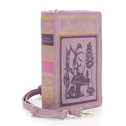 Alice in Wonderland Book Clutch Bag - Purple