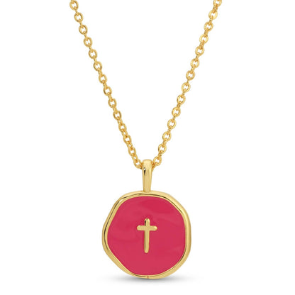 Tiny Cross Pendant Necklace