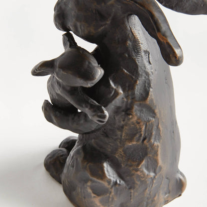 Mother Rabbit Sculpture, Black