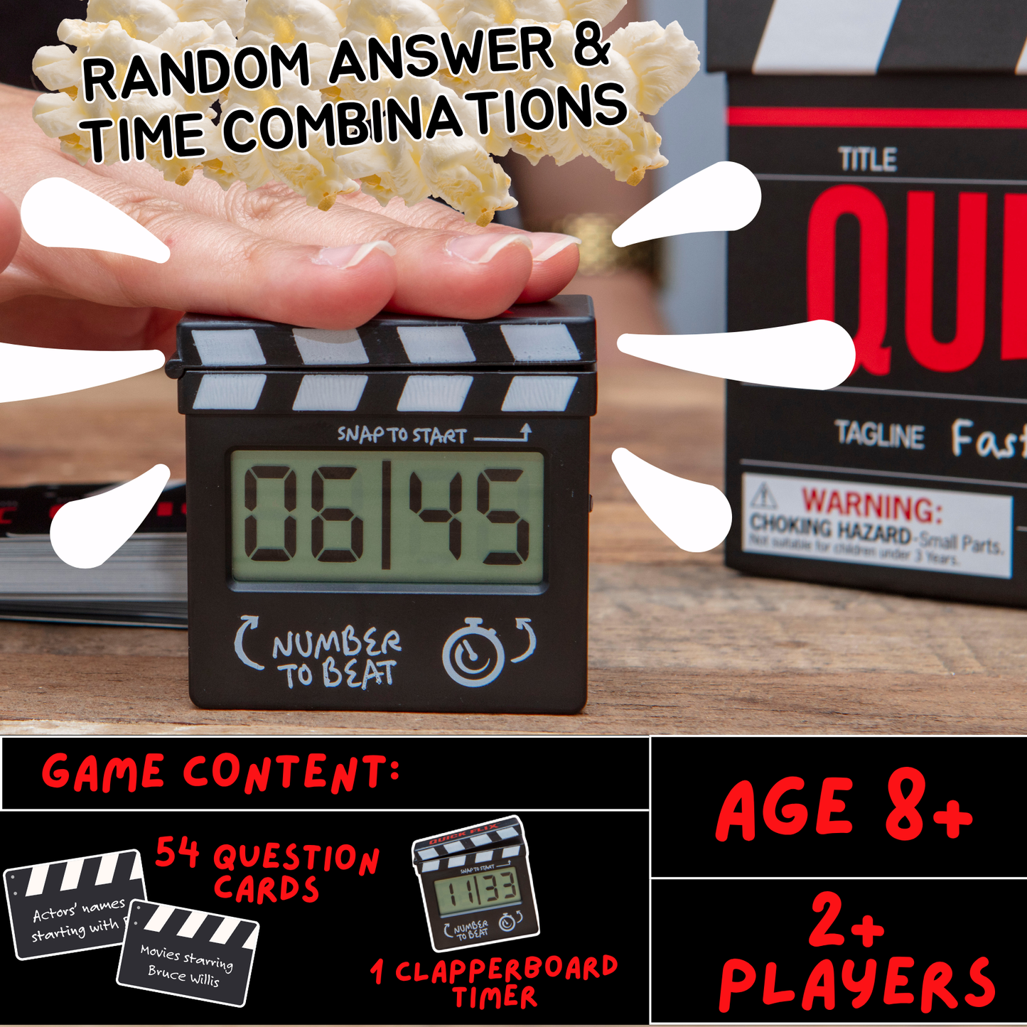 Quick Flix - Movie Trivia Party Game for Families & Adults