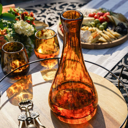 Twine - Segunda Vida Tortuga Hand Blown Recycled Glass Wine Decanter