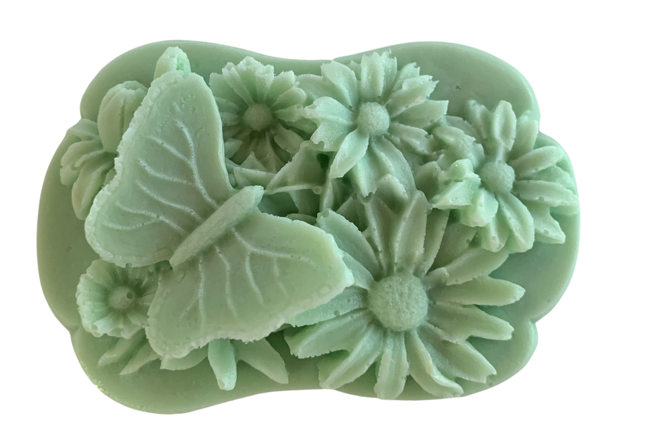 3D Butterfly and Flowers Bar of Soap