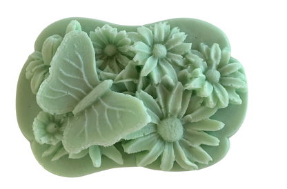 3D Butterfly and Flowers Bar of Soap