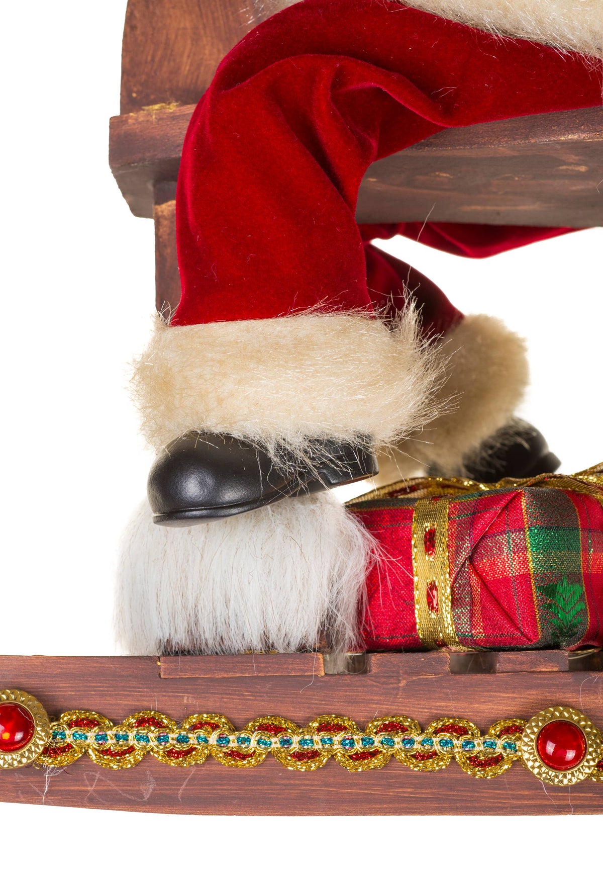 NEW-Crimson Rocking Horse Santa