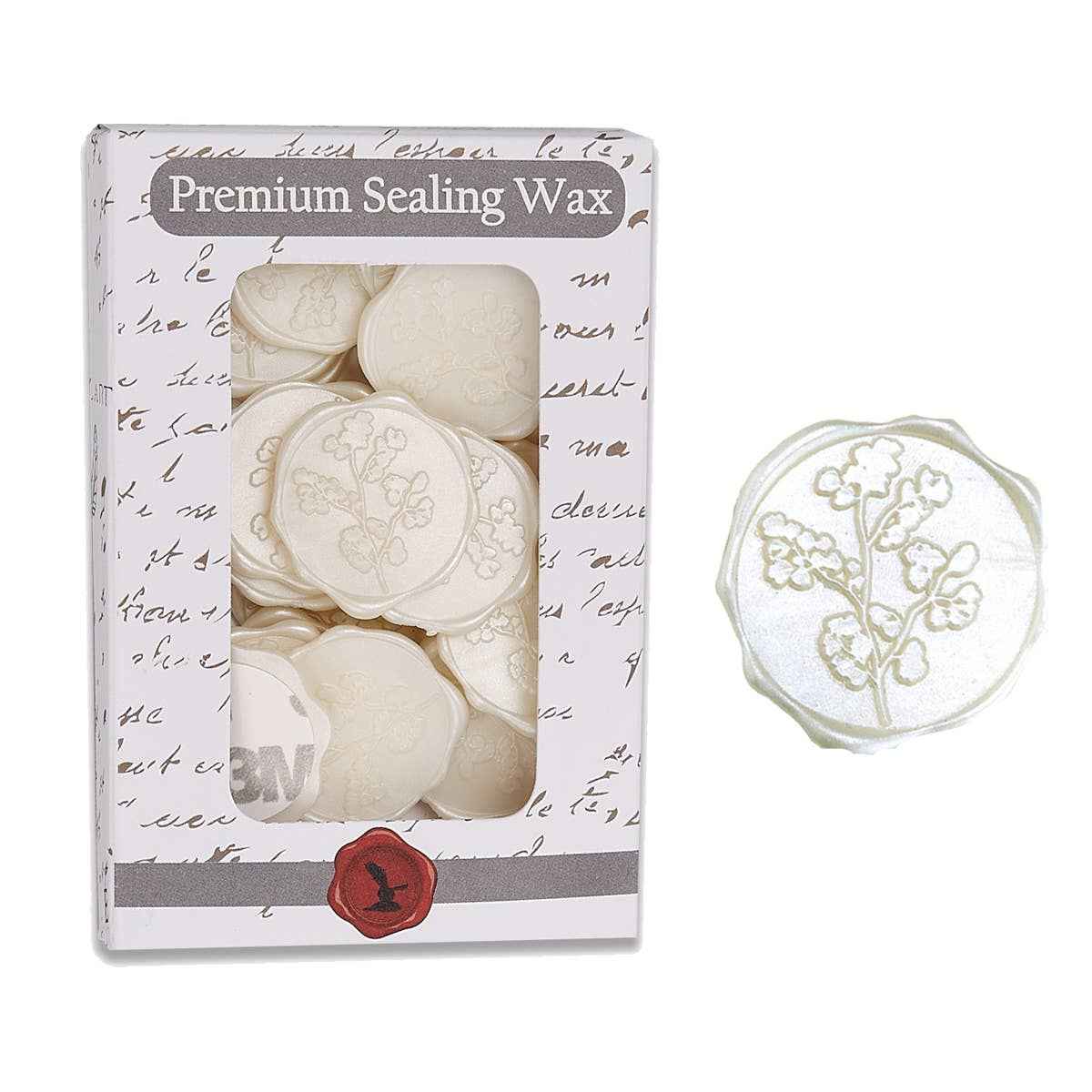 Maidenhair Adhesive Wax Seal Stickers 1 1/4" - 25 Pk
