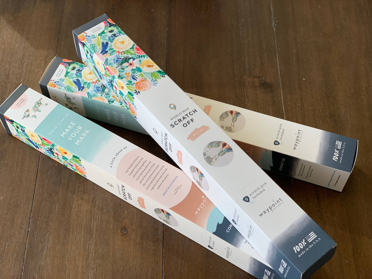 Floral World Scratch Off Map