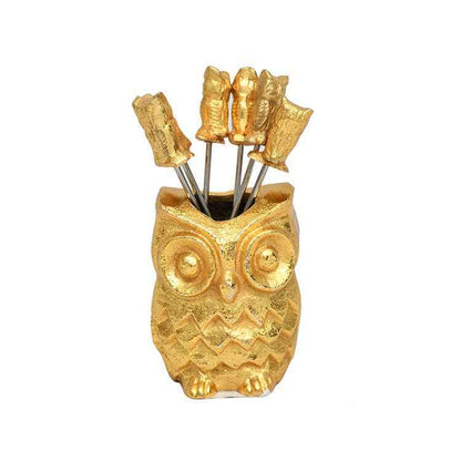 Alum Owl Picks Set of 6
