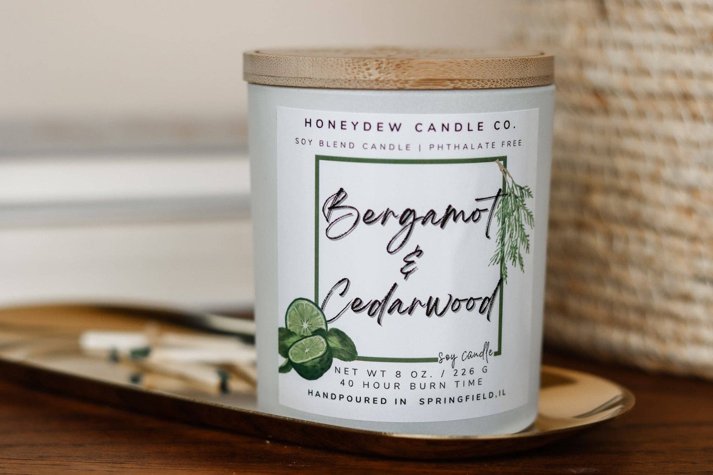 Bergamot Cedarwood Candle